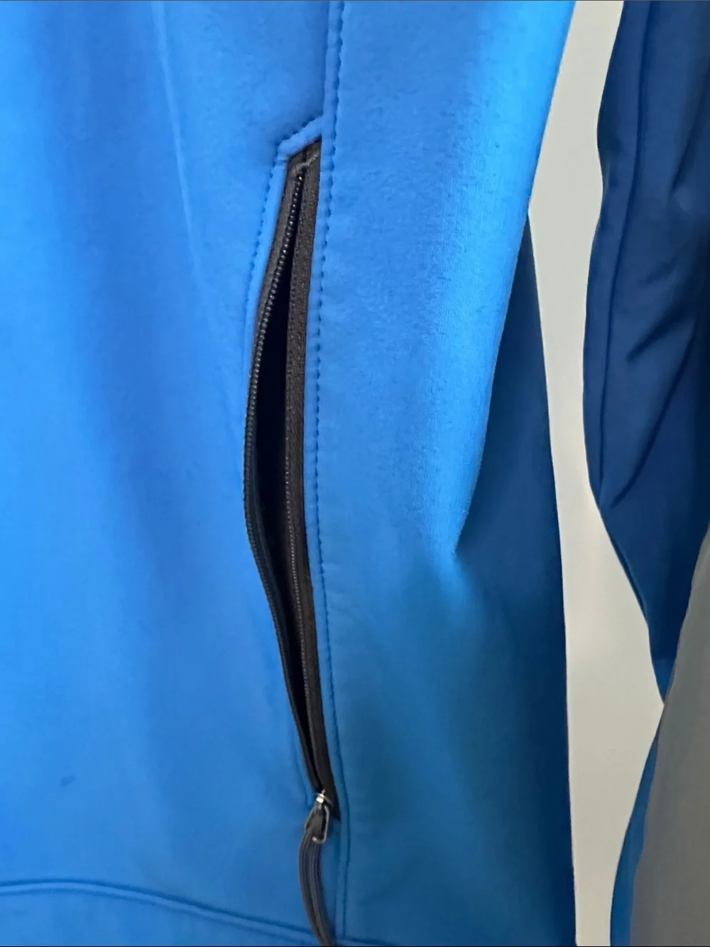 The North Face Blue and Gray Softshell Jacket